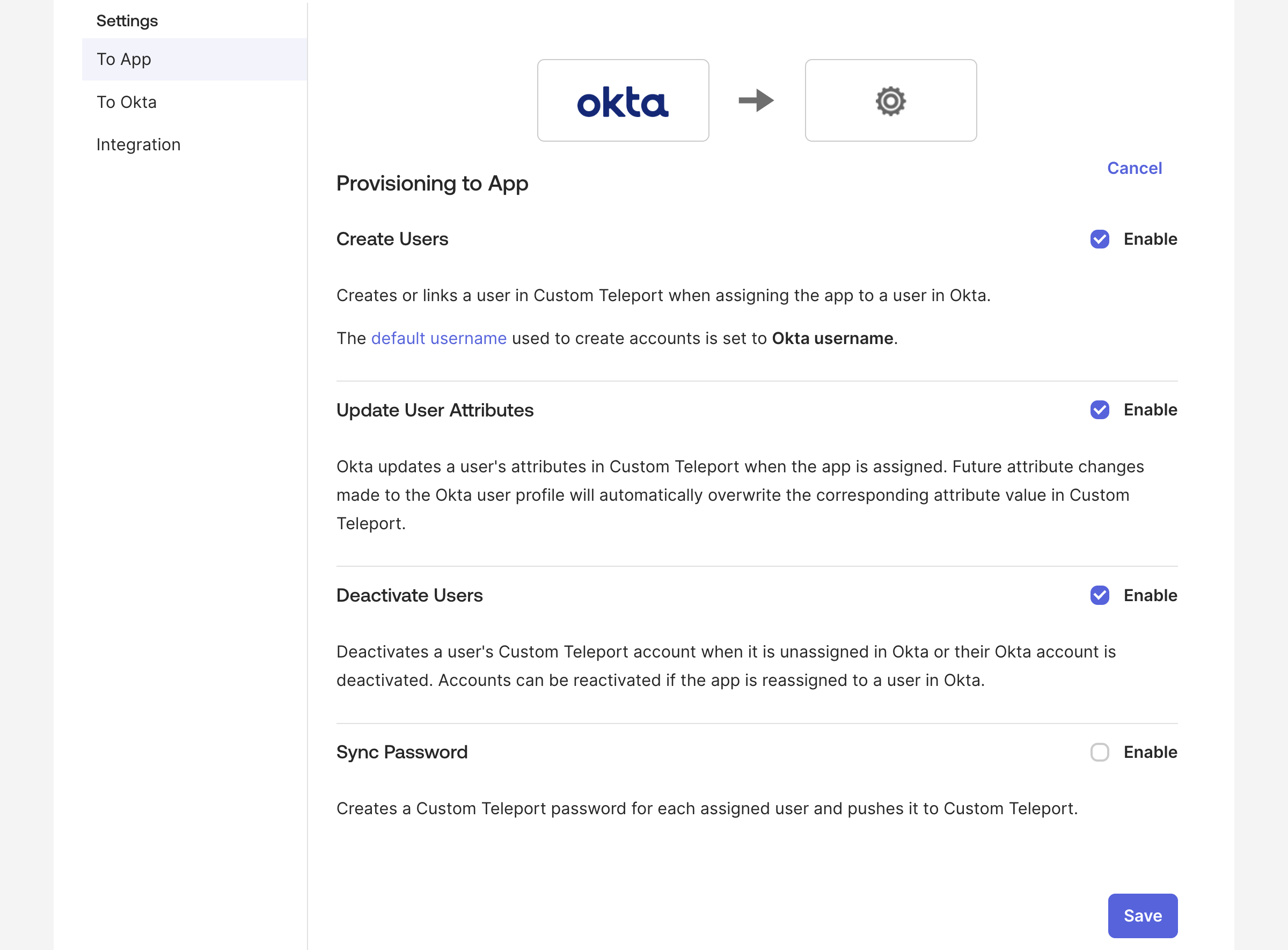 SCIM configuration 2